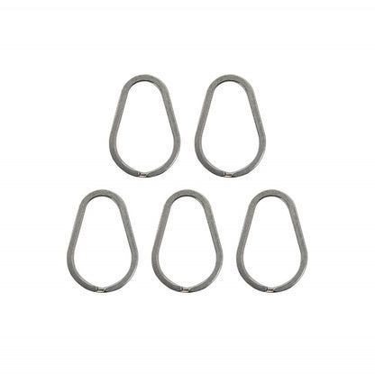 XS Scuba Tear Drop Split Ring- 5 Pack