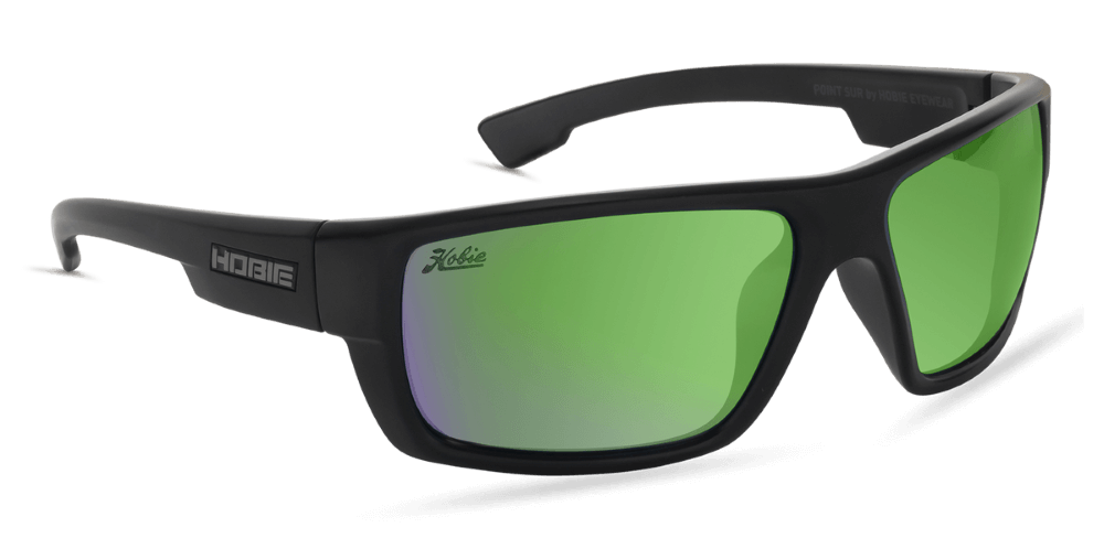 Hobie Eyewear Mojo Float Satin Black Frame with Sea Green Polarized Lens