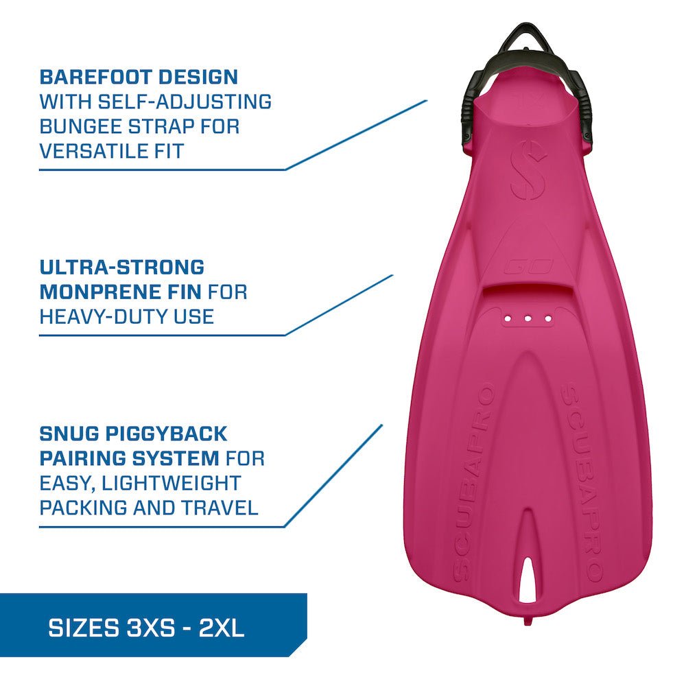Scubapro GO Travel Diving Fin - Turqoise - 10