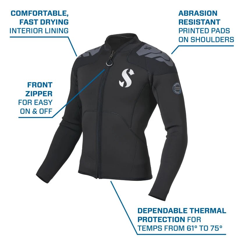 Scubapro Mens Everflex Yulex 3mm Long Sleeve Jacket - XS - 4