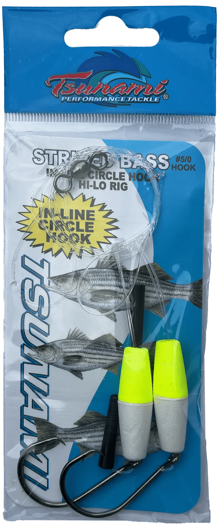 Tsunami Striped Bass Hi Lo Rig w/ 2/0 Circle Hook - 1