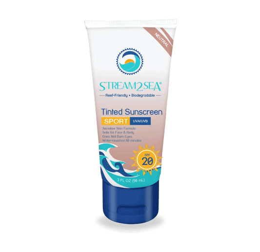 Stream2Sea 3 oz SPF 20 Face and Body Spor Eco Tinted Sunscreen