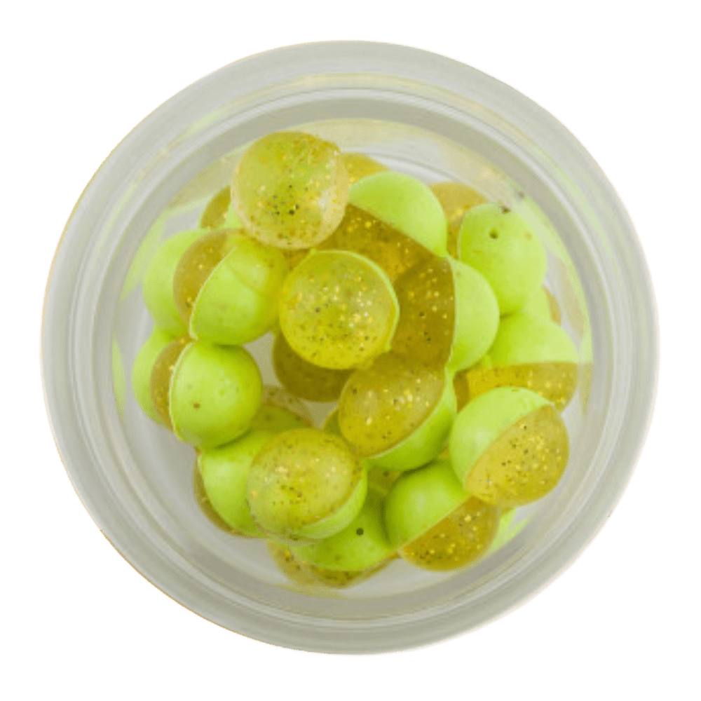 Berkley Powerbait Salmon Eggs Garlic Scent - Clear - Gold/Chartreuse - 1