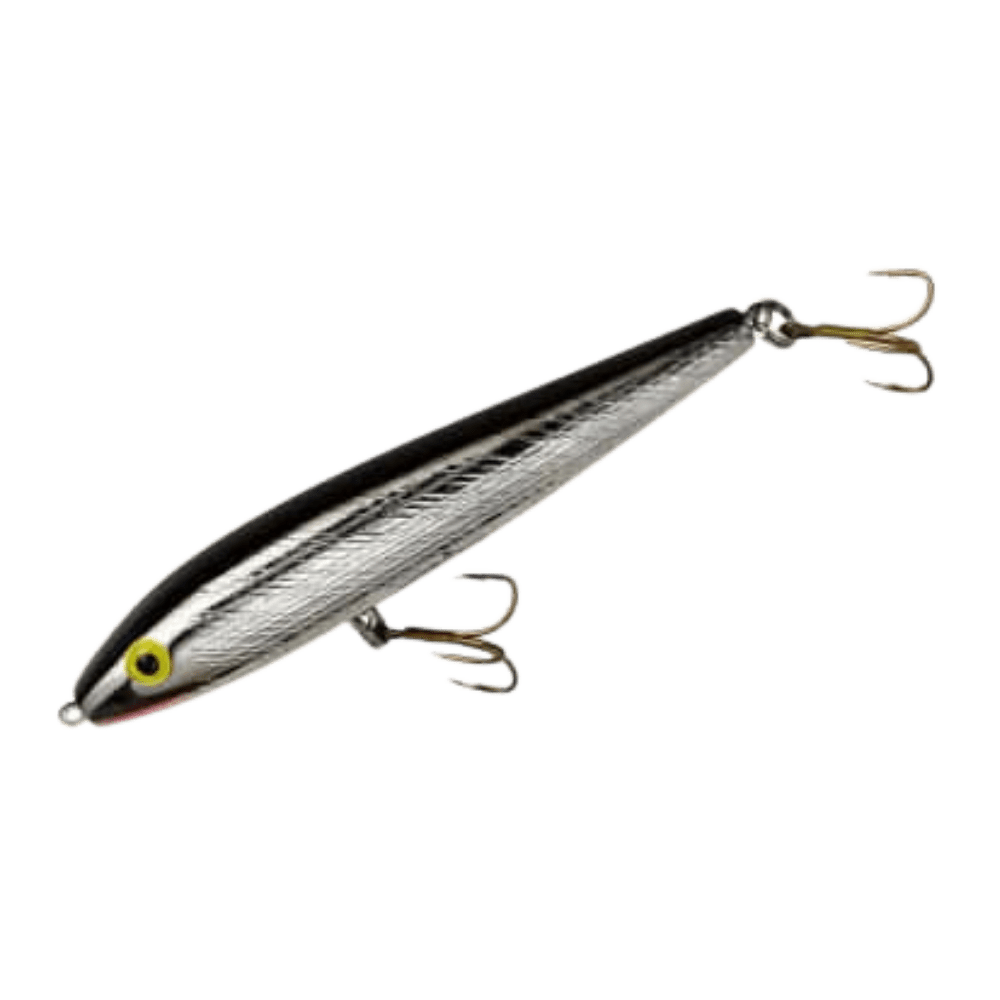 Rebel Top Water Jumpin' Minnow 4.5" - Silver/Black - 1
