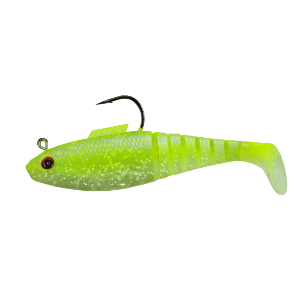 Egret Baits Vudu Saltwater Shad 4" - Lime Chartreuse - 1