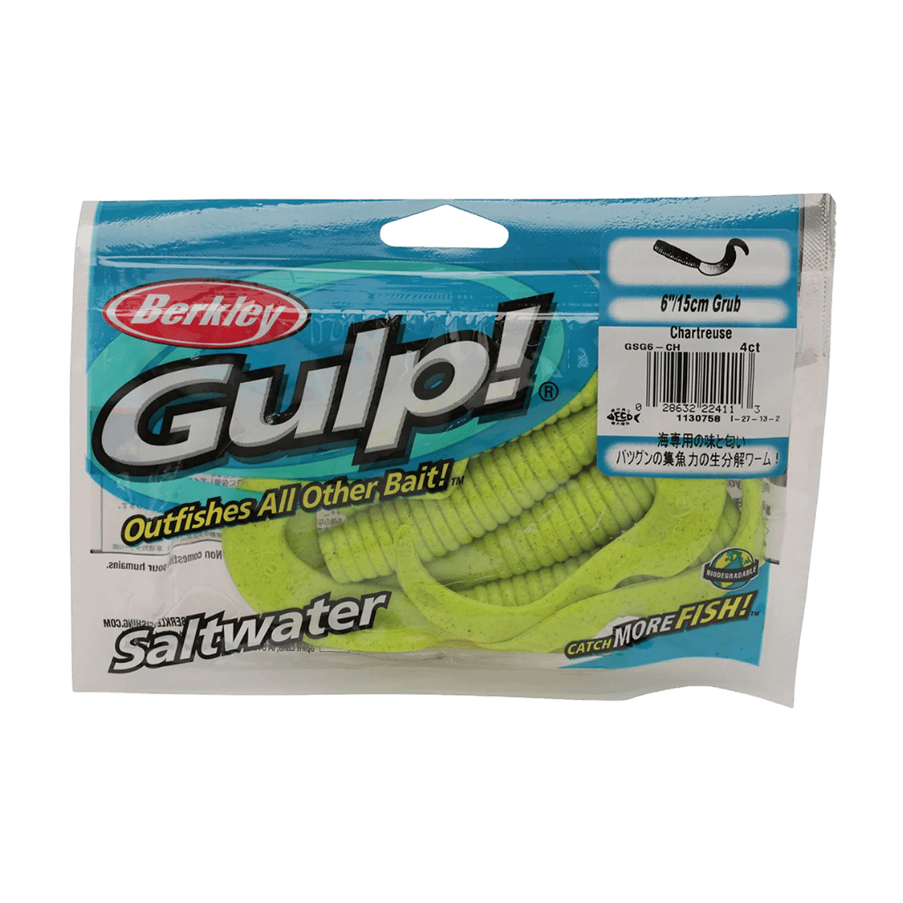 Berkley Gulp Saltwater Grub 6in - Orange Tiger - 1