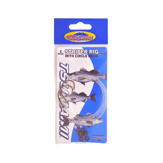 Tsunami Circle Hook Striper Rig - 2 Pack - 5/0 - 1