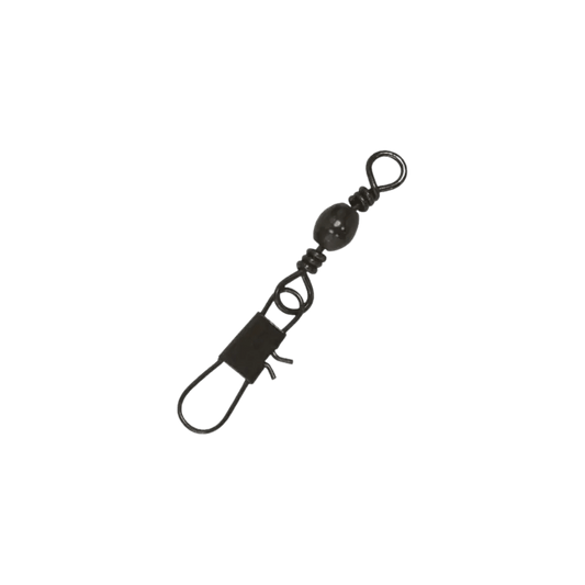 Eagle Claw Barrel Swivel with Interlock Snap Swivel - Black, Size 3, 4 Pack - 1