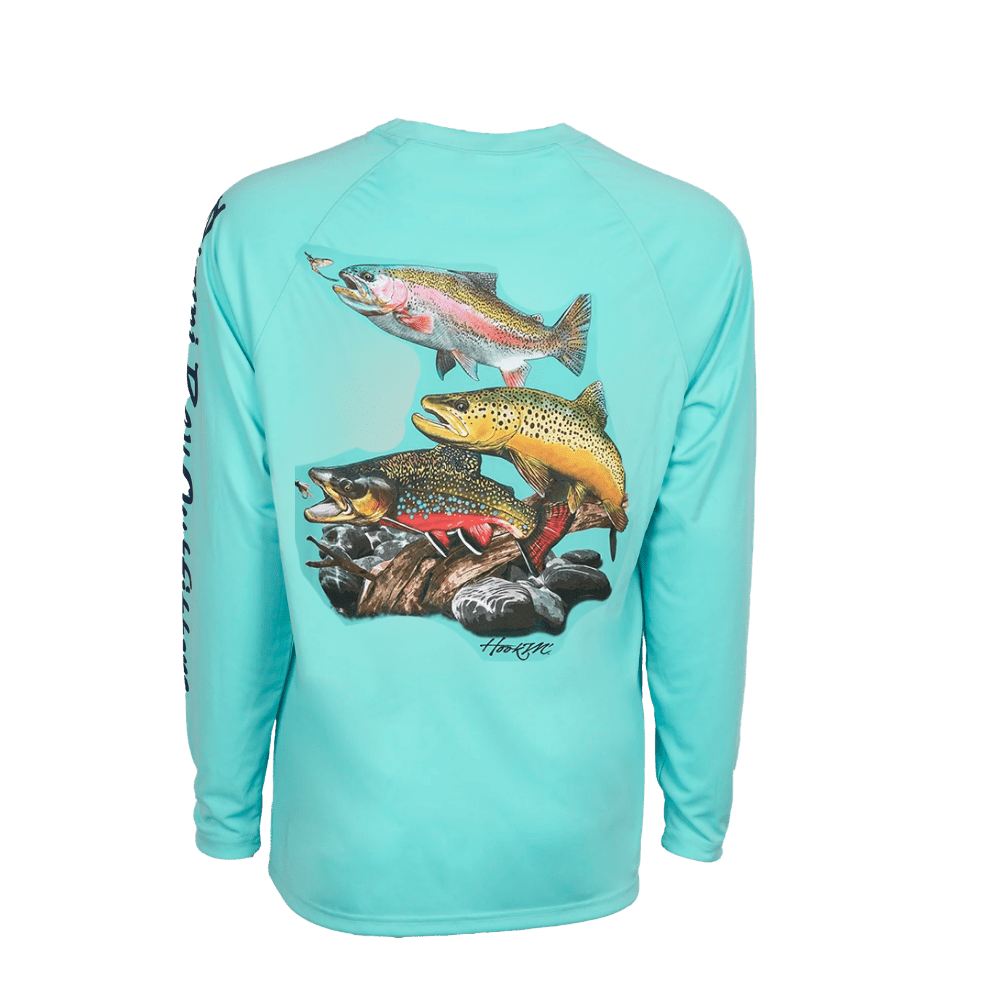 Bimini Bay Hook M' Graphic Tee - Turquoise - Trout - MD - 1