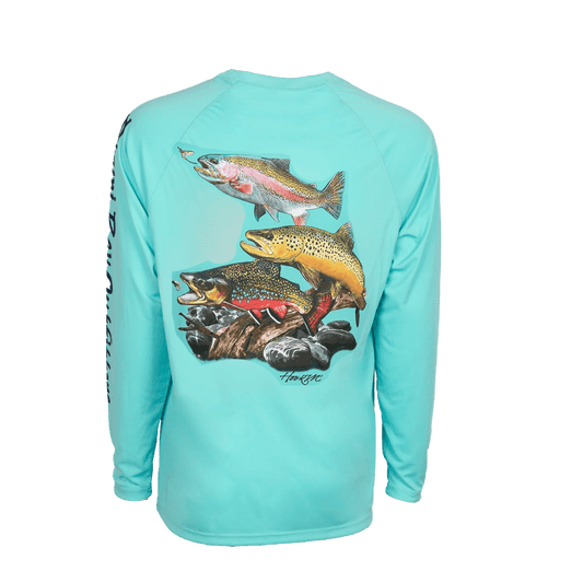Bimini Bay Hook M' Graphic Tee - Turquoise - Trout - MD - 1