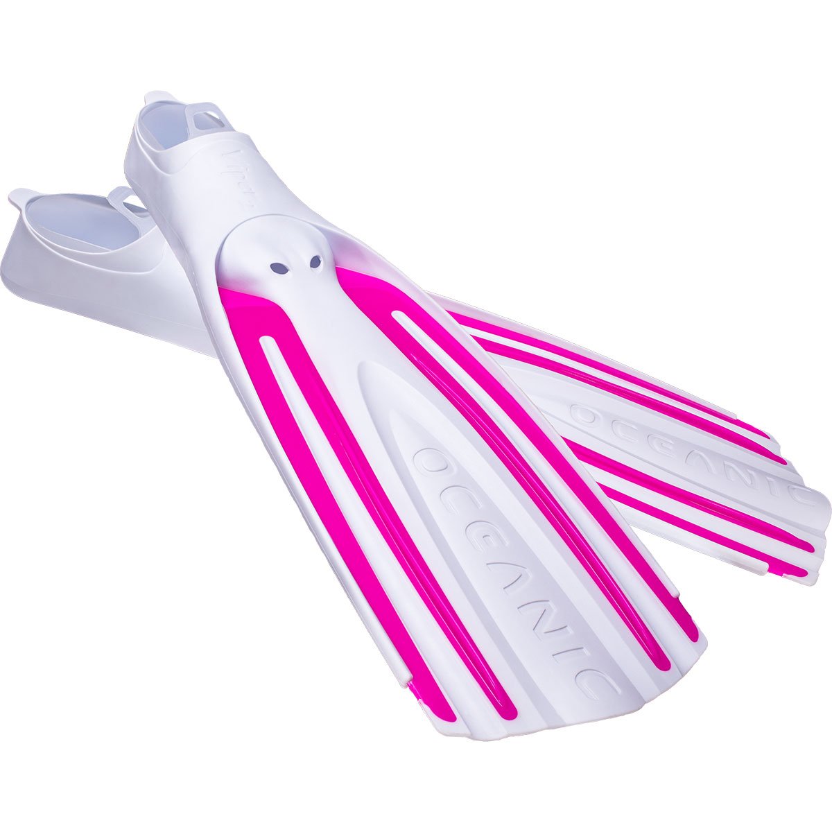 Oceanic Viper 2 Fullfoot Fins - White / Pink - 2