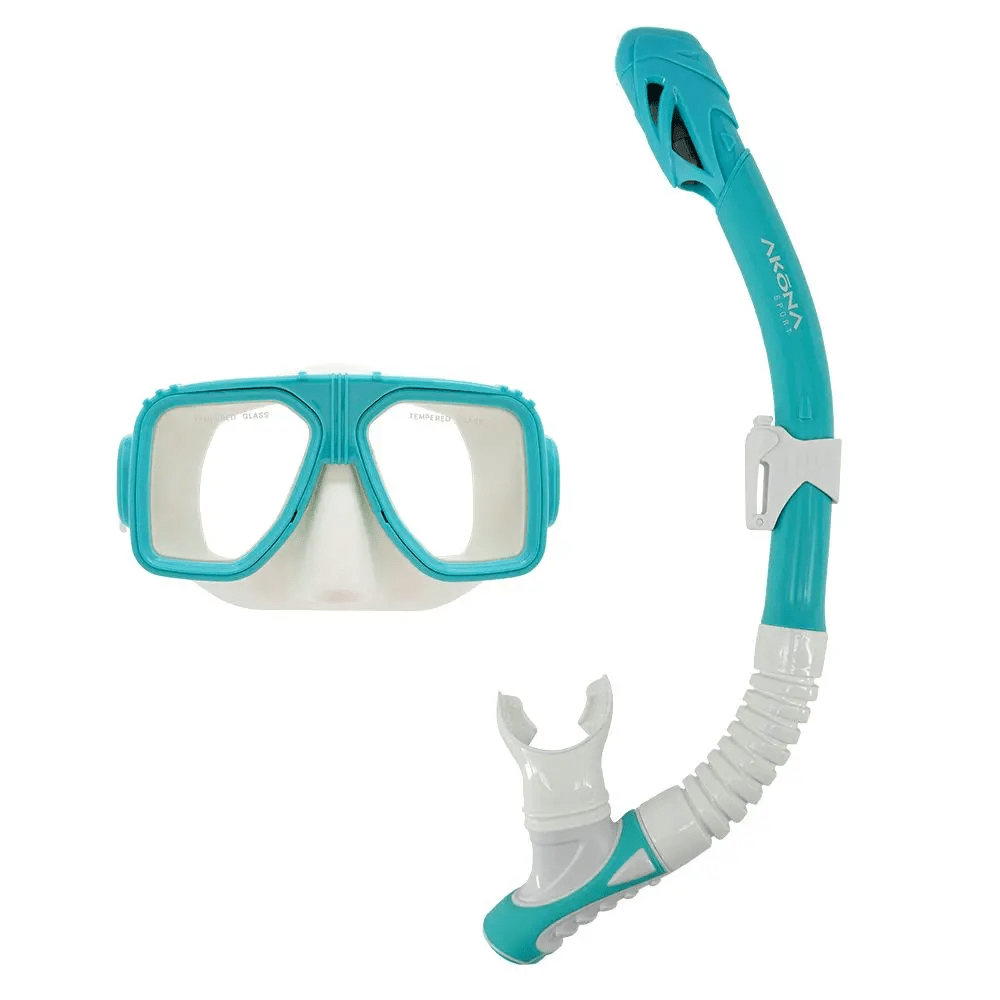 Akona Adult Mask Snorkel Set - Aqua - 3