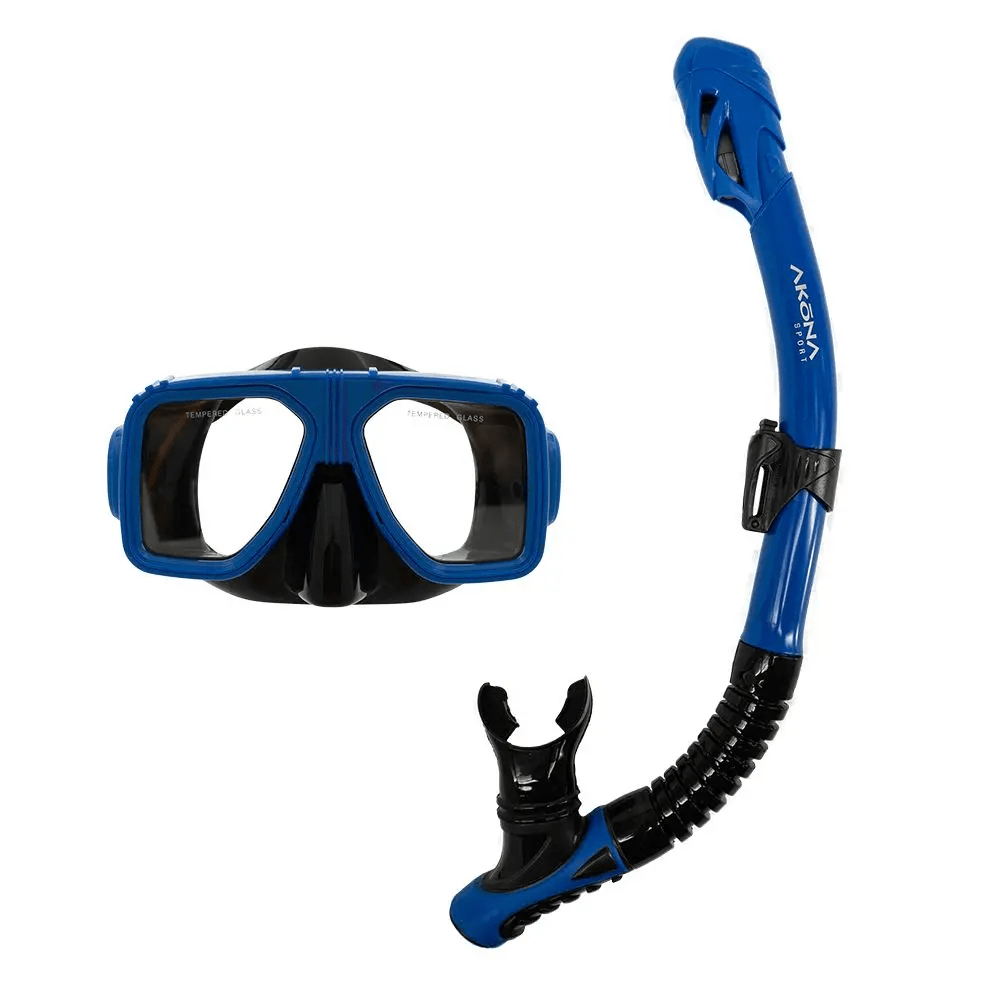 Akona Adult Mask Snorkel Set - Blue - 1