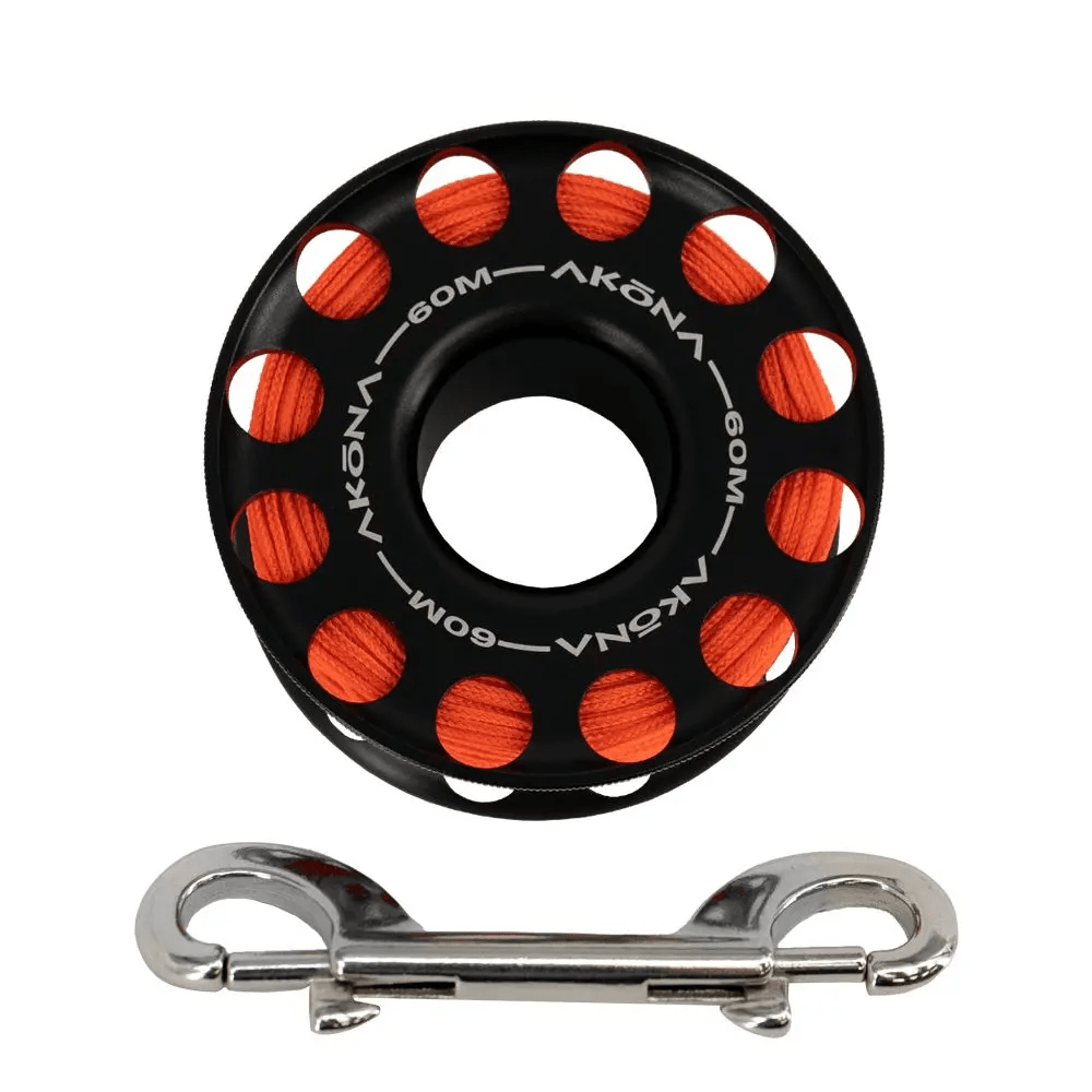 Akona Aluminum Spools - 60M / 200FT Black - 4