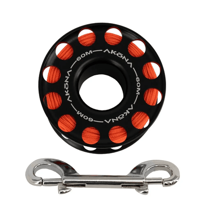 Akona Aluminum Spools - 60M / 200FT Black - 4
