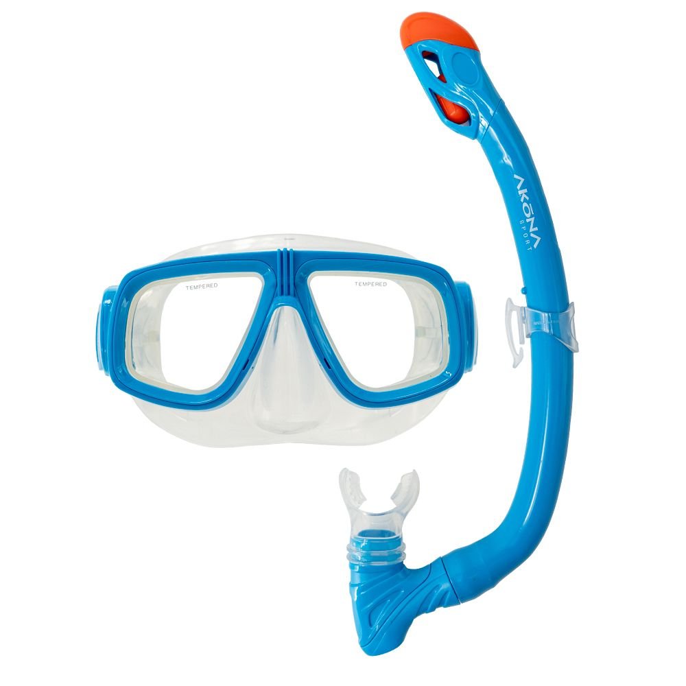 Akona Junior Mask Dry Snorkel Set - Blue - 1