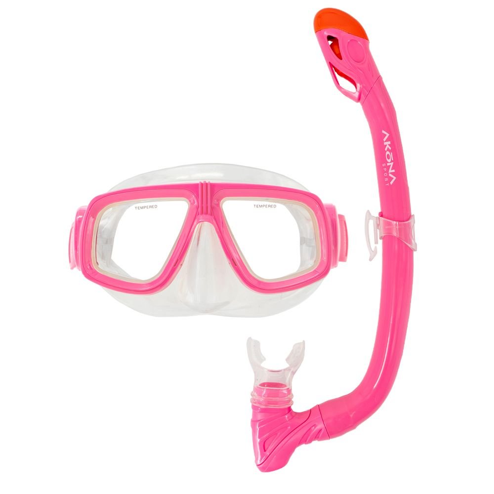 Akona Junior Mask Dry Snorkel Set - Pink - 2