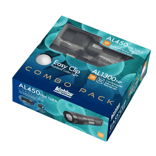 Bigblue Combo Pack 1300 And 450 Lumen Light With Easy Clip Rainbow - 1