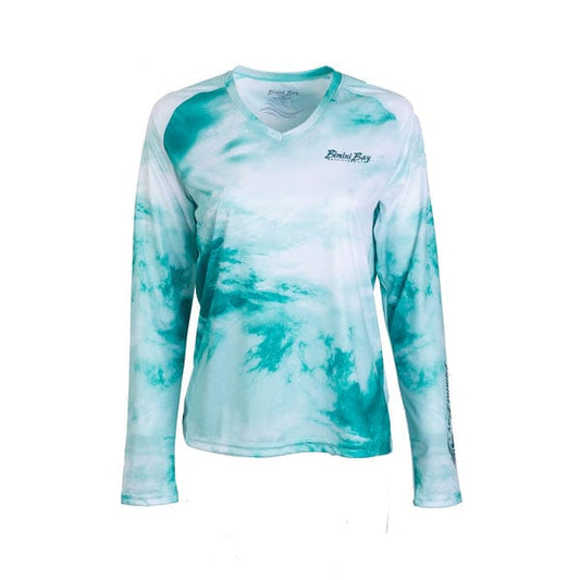 Bimini Bay Women's Deep Mindscape Aqua Long Sleeve - S - 1