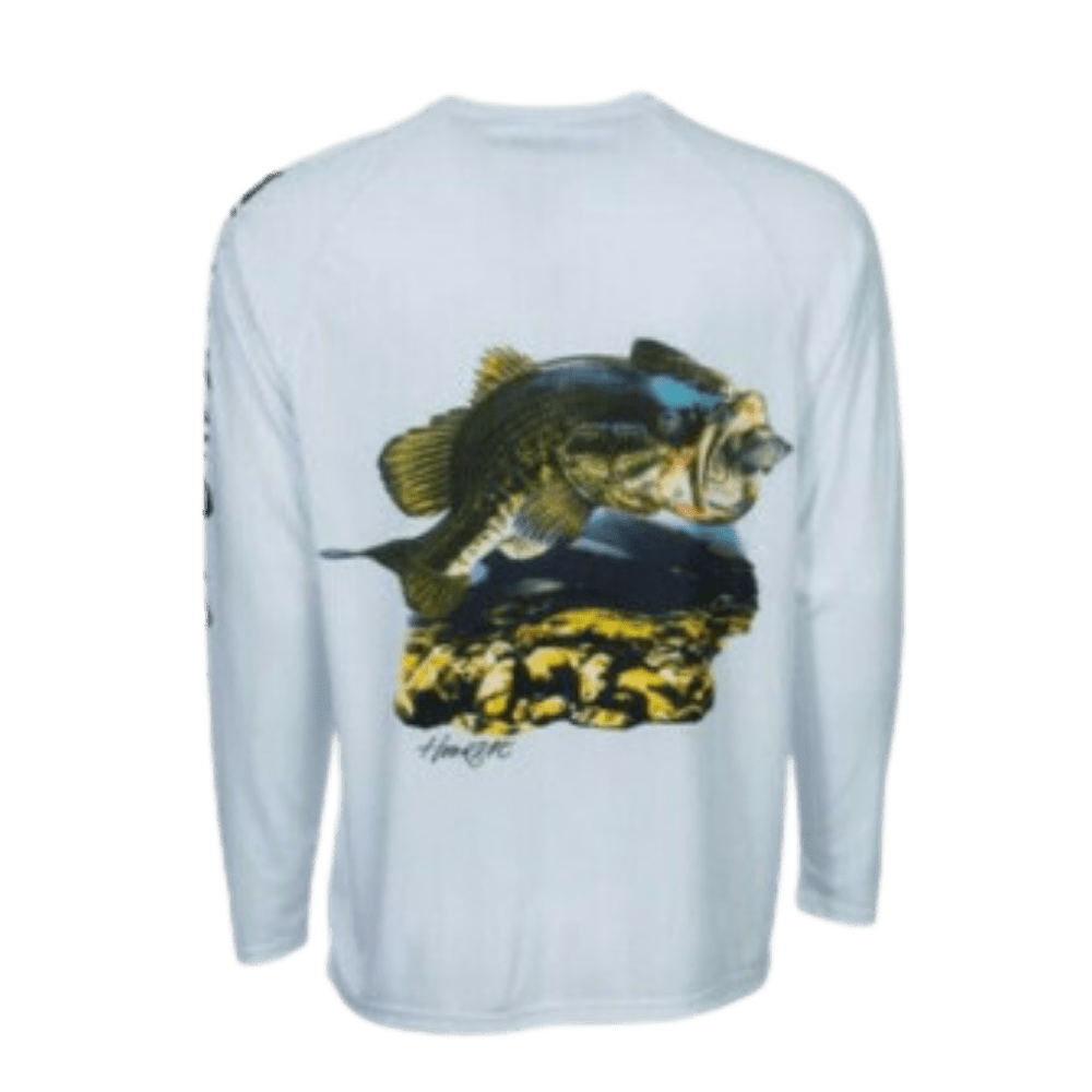 Bimini Bay Hook M' Graphic Tee - White - Bass - Small - 1