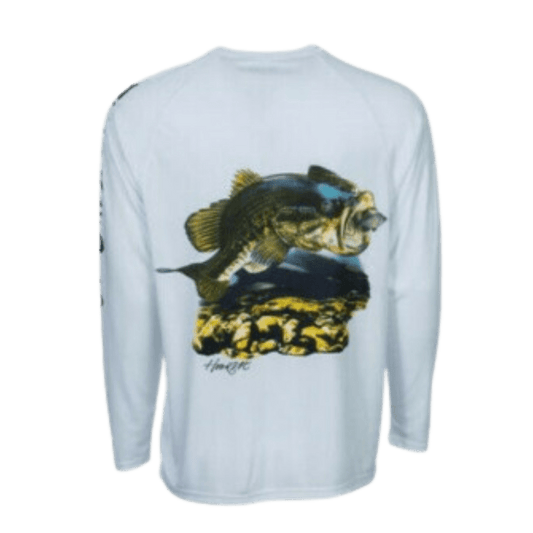 Bimini Bay Hook M' Graphic Tee - White - Bass - Small - 1
