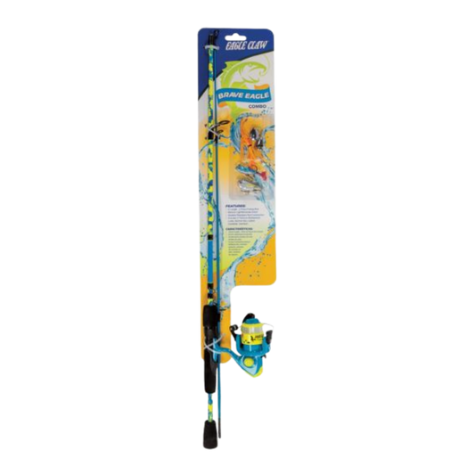 Eagle Claw Brave Eagle 5' 2pc Medium Spinning Combo - 1
