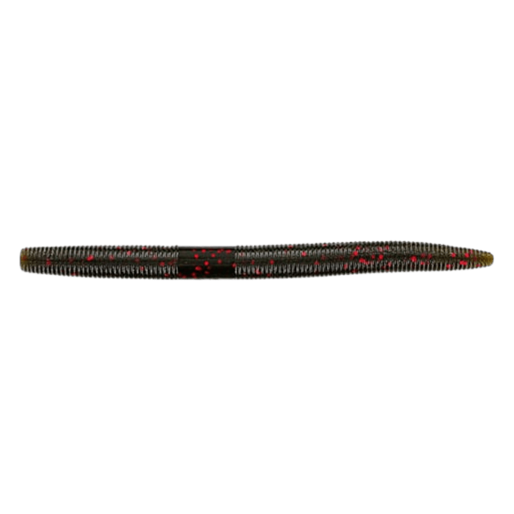 Gary Yamamoto 6" Senko - Green Pumpkin with Large Red Flake - 5