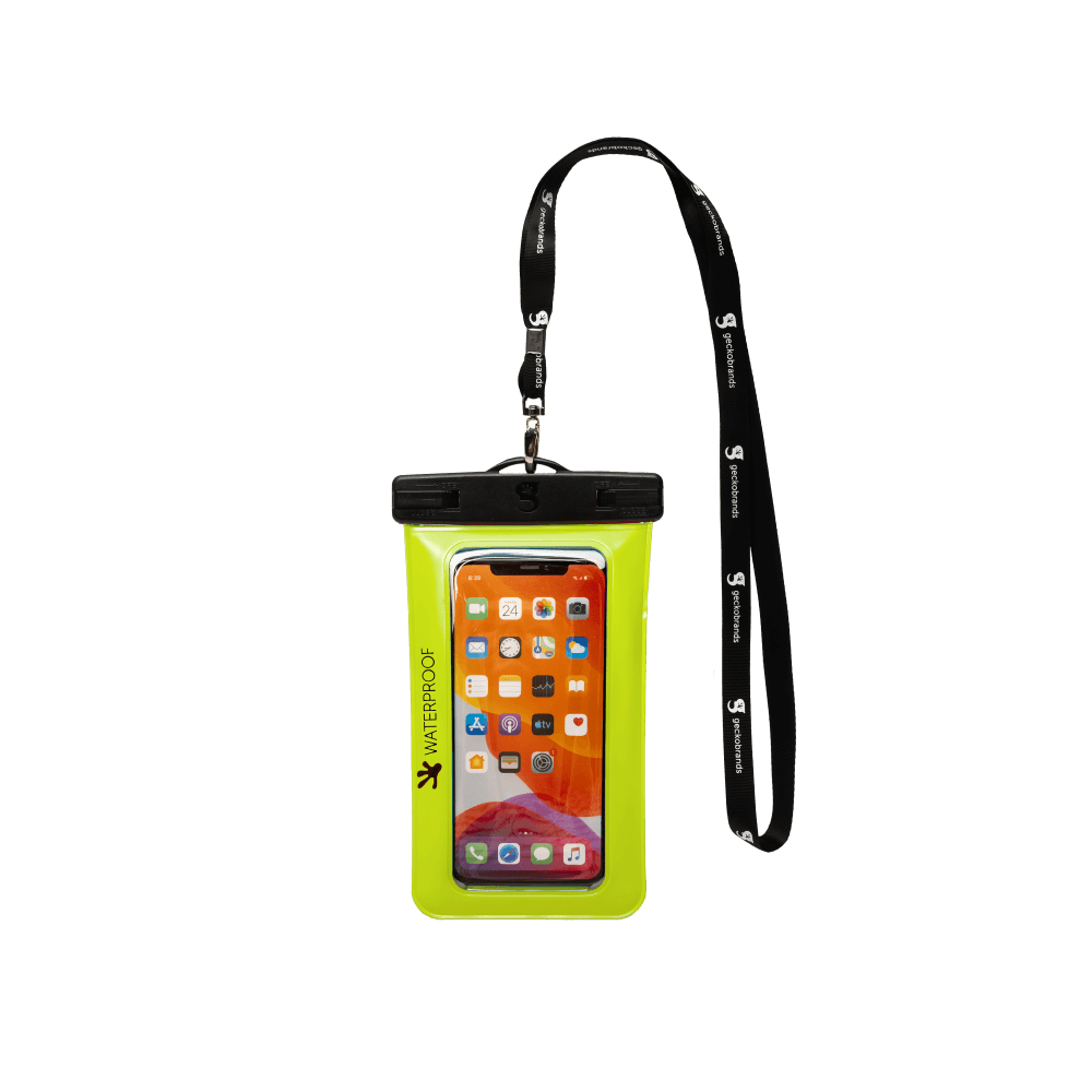 Gecko Waterproof Phone Dry Bag - Neon Green - 1