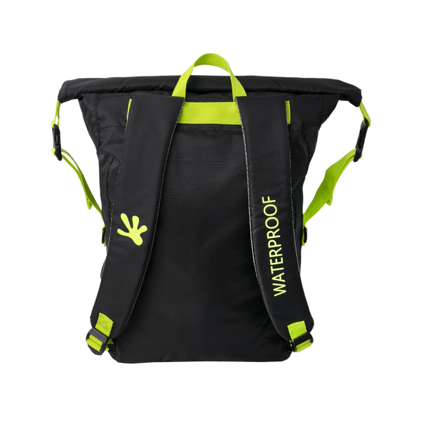 Gecko Waterproof Lightweight Backpack - Black/Neon Green - 4