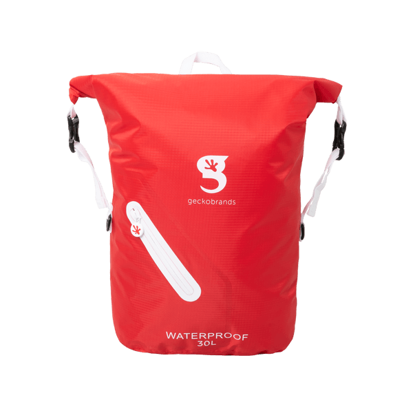 Gecko Waterproof Lightweight Backpack - Red/White - 1