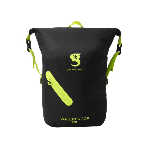 Gecko Waterproof Lightweight Backpack - Black/Neon Green - 3