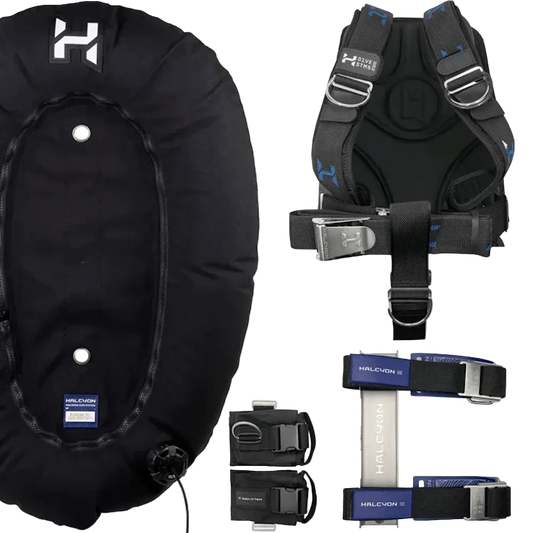 Halcyon Deluxe Single Wing Harness With Padding, Cinch and ACB Pockets - Aluminum STD - 1