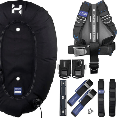 Halcyon Pro Single Wing Carbon Fiber Harness With ACB and Shoulder Pads - 20LB - 1