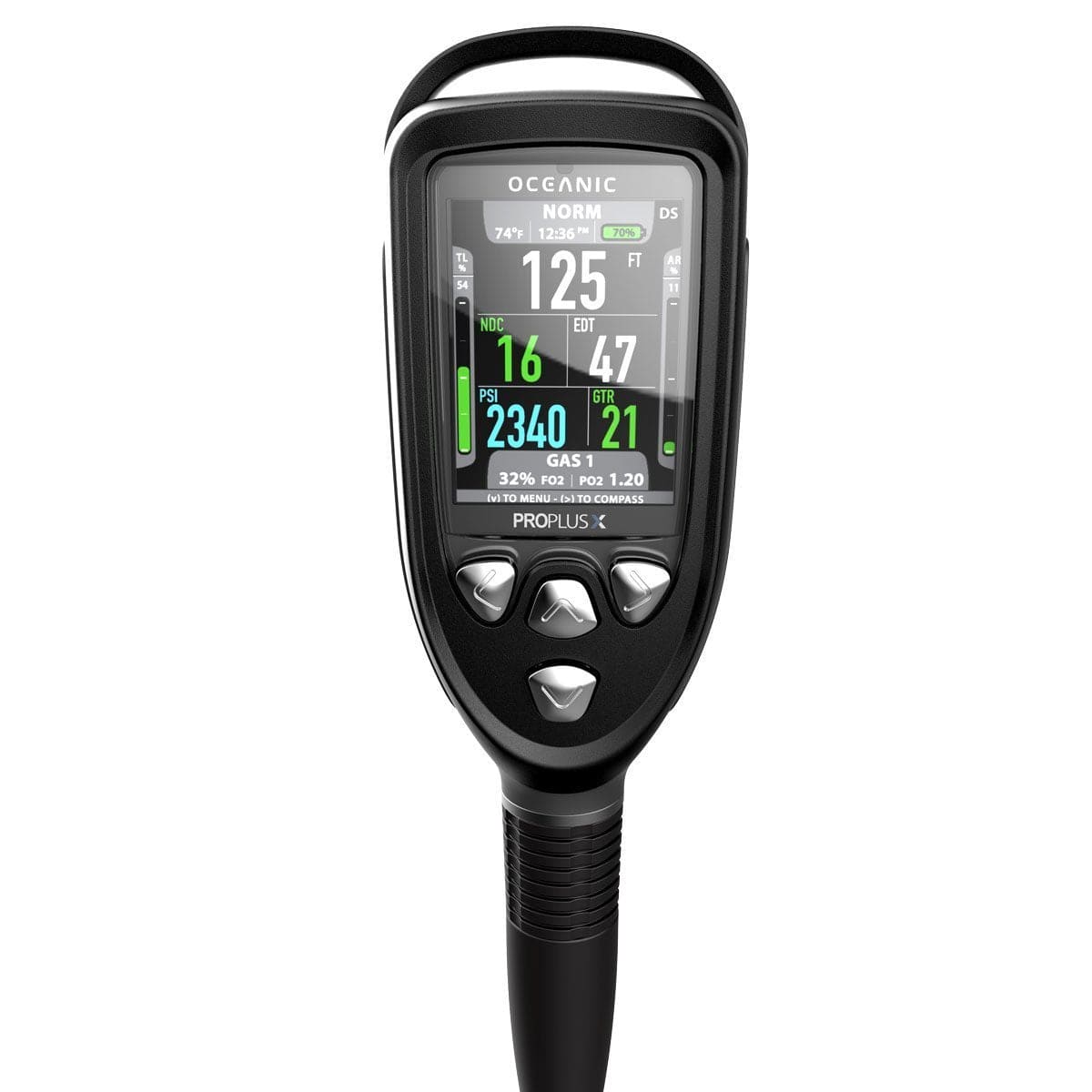 Oceanic Pro Plus X Dive Computer Console - Oceanic Pro Plus X Console With QD Hose - 1