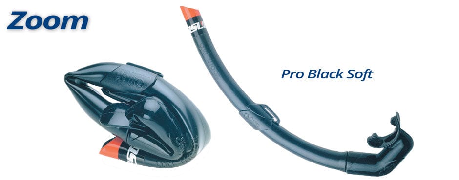 Omersub Sporasub Zoom Snorkel - Black Silicone Soft - 6