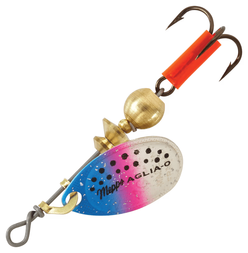 MEPPS Aglia Spinner with Treble - Rainbow Traout - 3