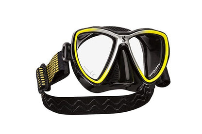 Scubapro Synergy Mini Mask w/ Comfort Strap Mask - Black/Silver-Black Skirt - 22
