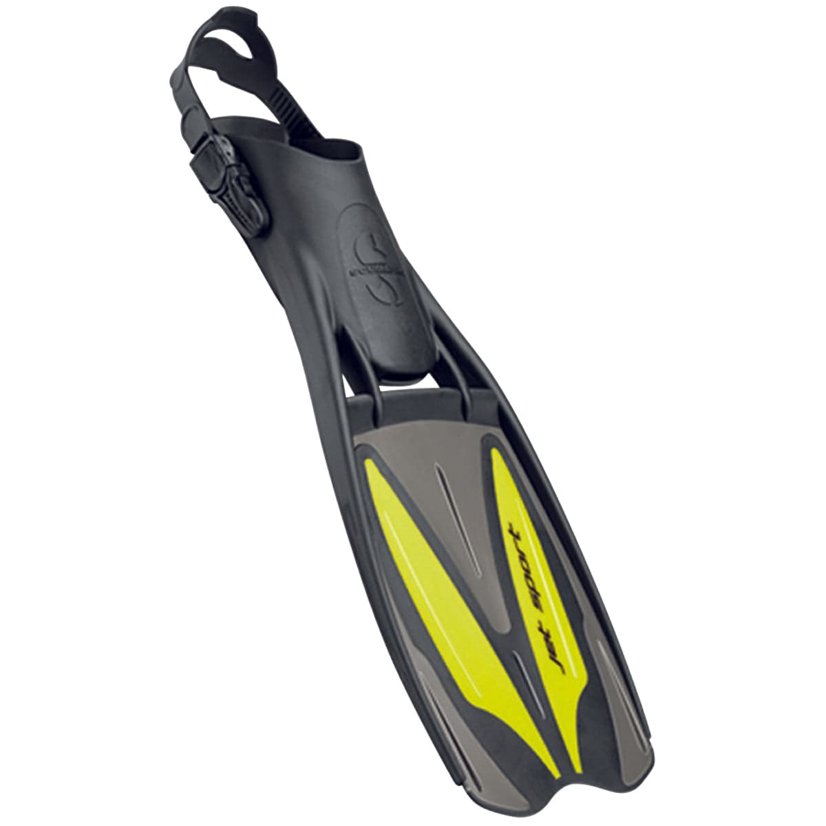 Scubapro Jet Sport Open Heel Diving Fin - Black/Gray/Yellow - 3