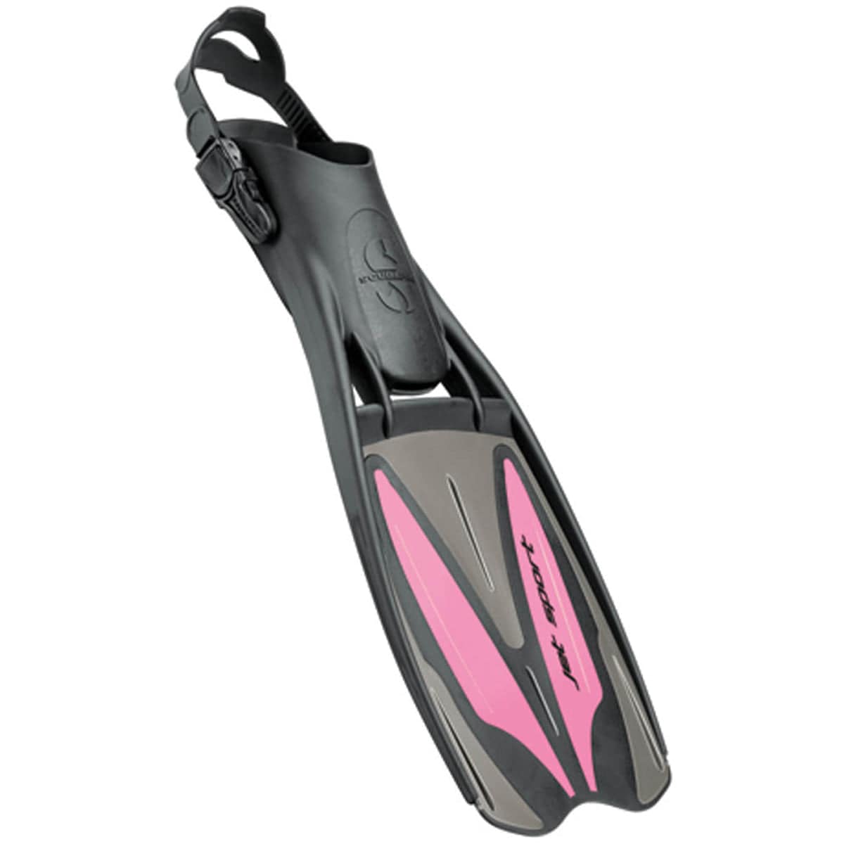 Scubapro Jet Sport Open Heel Diving Fin - Black/Gray/Pink - 1