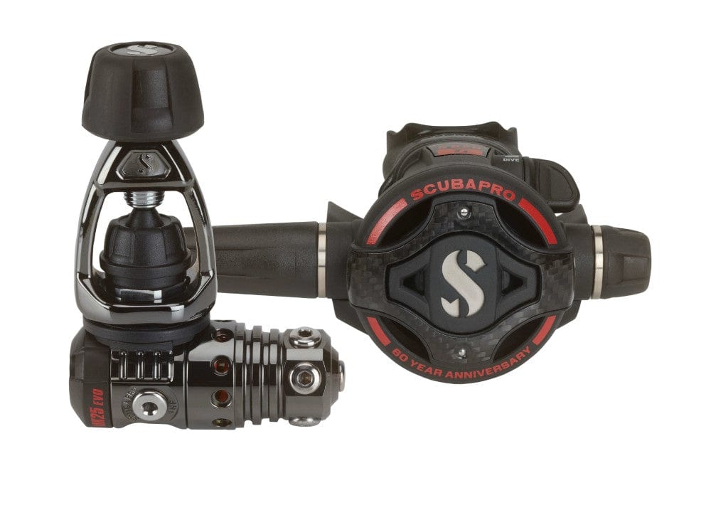 Scubapro 60th Anniversary MK25 EVO Black Tech / S620 Titanium Carbon Black Tech Regulator - Yoke - 1