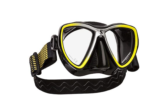 Scubapro Synergy Mini Mask w/ Comfort Strap Mask - Black/Silver-Black Skirt - 28