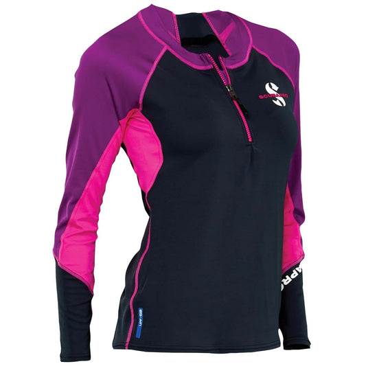 Scubapro Women&#039;s C-Flow Long Sleeve Zippered Rash Guard - XL - 1