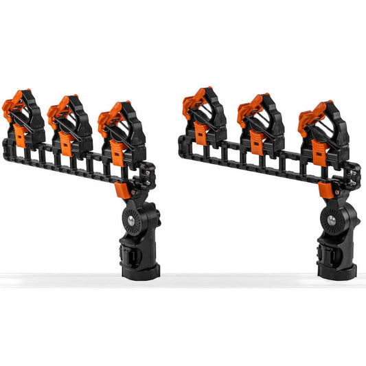 YakAttack SideStage Pro Rod Rack includes 6 FlipGrips, 2 ClickTrac Rails, LNL Mount - 1