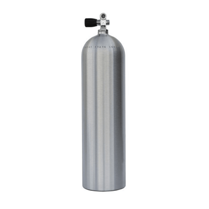 Thunderbird Cylinders 80 Cubic Feet Aluminum Tank with Standard Thermo K - Valve - Brushed No Coat - 3