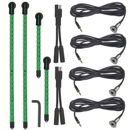 Yak-Power Complete LED light Kit (2pcs 20in and 2pcs 10in) - Green - 4