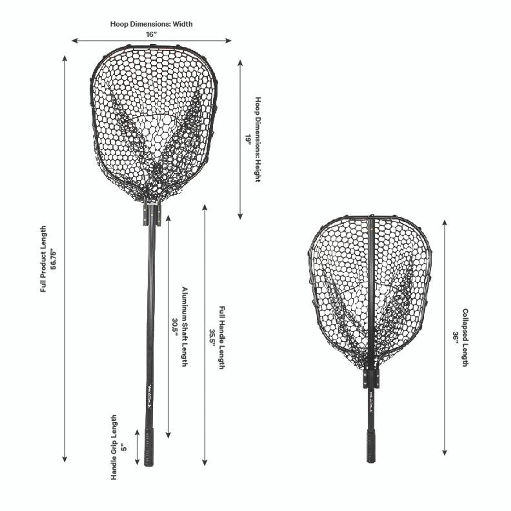 YakAttack 16” X 19” Landing Net - 5