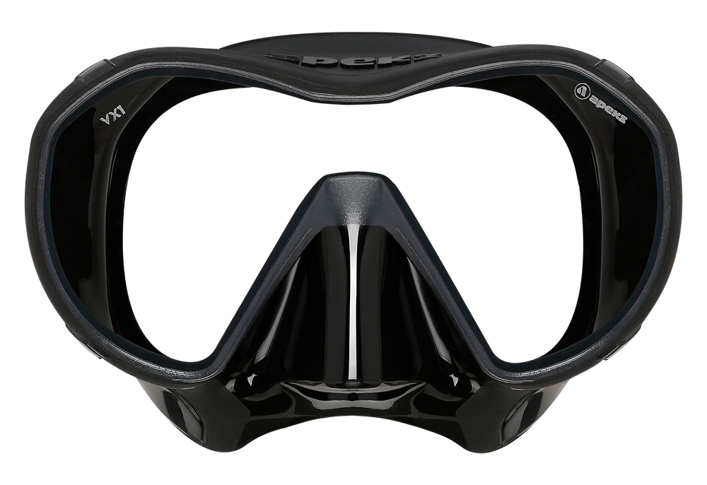 Apeks VX1 Mask - Black Skirt - Clear Lens - 8