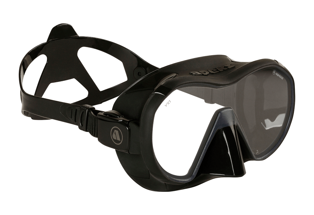 Apeks VX1 Mask - Black Skirt - Clear Lens - 9