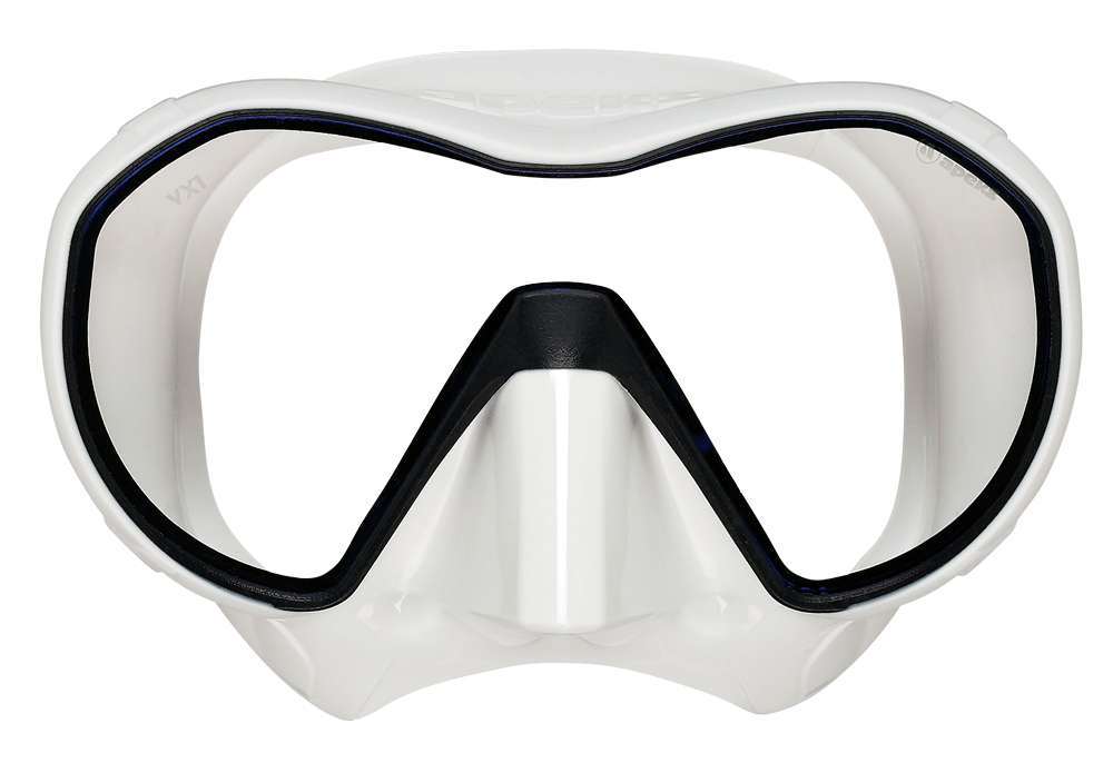 Apeks VX1 Mask - White Skirt - Clear Lens - 1