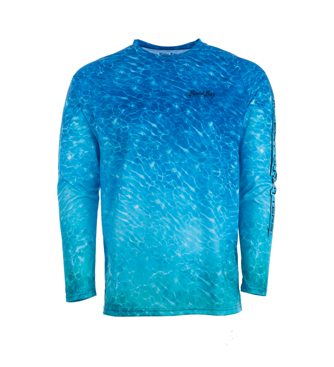 Bimini Bay Deep Sea Blue Camo Long Sleeve Shirt - M - 5